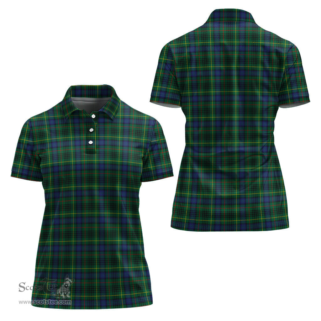 Scottish Stewart Hunting Modern Clan Tartan Polo Shirt For Women, Women's Scottish Polo Shirt Scottish Plaid Tartan Plaid - ScotsTee - scotstee.com