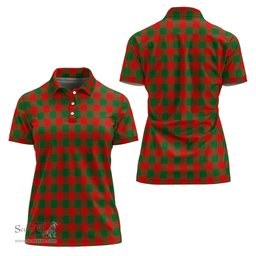 Scottish Moncrieff Modern Clan Tartan Polo Shirt For Women, Women's Scottish Polo Shirt Scottish Plaid Tartan Plaid - ScotsTee - scotstee.com