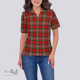 Scottish MacGill Modern Clan Tartan Polo Shirt For Women, Women's Scottish Polo Shirt Scottish Plaid Tartan Plaid - ScotsTee - scotstee.com