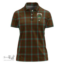 Scottish Seton Hunting Clan Tartan Polo Shirt with Family Crest For Women, Women's Scottish Polo Shirt Scottish Plaid Tartan Plaid - ScotsTee - scotstee.com