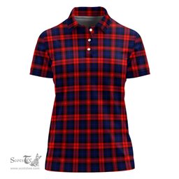 Scottish MacLachlan Modern Clan Tartan Polo Shirt For Women, Women's Scottish Polo Shirt Scottish Plaid Tartan Plaid - ScotsTee - scotstee.com