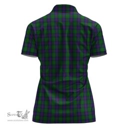 Scottish Shaw Clan Tartan Polo Shirt with Family Crest For Women, Women's Scottish Polo Shirt Scottish Plaid Tartan Plaid - ScotsTee - scotstee.com