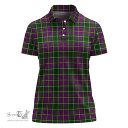 Scottish Taylor Clan Tartan Polo Shirt For Women, Women's Scottish Polo Shirt Scottish Plaid Tartan Plaid - ScotsTee - scotstee.com