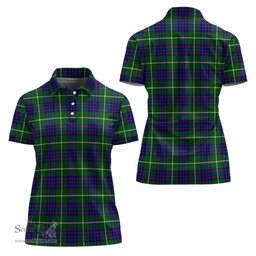 Scottish MacIntyre Hunting Modern Clan Tartan Polo Shirt For Women, Women's Scottish Polo Shirt Scottish Plaid Tartan Plaid - ScotsTee - scotstee.com