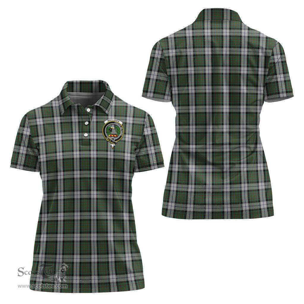 Scottish MacLaren Dress Clan Tartan Polo Shirt with Family Crest For Women, Women's Scottish Polo Shirt Scottish Plaid Tartan Plaid - ScotsTee - scotstee.com