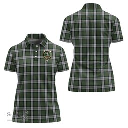 Scottish MacLaren Dress Clan Tartan Polo Shirt with Family Crest For Women, Women's Scottish Polo Shirt Scottish Plaid Tartan Plaid - ScotsTee - scotstee.com
