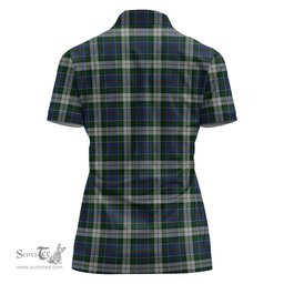 Scottish MacInnes Dress Clan Tartan Polo Shirt with Family Crest For Women, Women's Scottish Polo Shirt Scottish Plaid Tartan Plaid - ScotsTee - scotstee.com