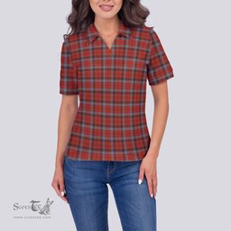 Scottish Robertson Weathered Clan Tartan Polo Shirt For Women, Women's Scottish Polo Shirt Scottish Plaid Tartan Plaid - ScotsTee - scotstee.com