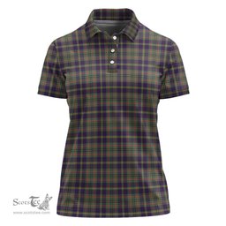 Scottish Taylor Weathered Clan Tartan Polo Shirt For Women, Women's Scottish Polo Shirt Scottish Plaid Tartan Plaid - ScotsTee - scotstee.com