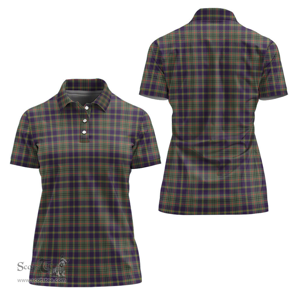 Scottish Taylor Weathered Clan Tartan Polo Shirt For Women, Women's Scottish Polo Shirt Scottish Plaid Tartan Plaid - ScotsTee - scotstee.com
