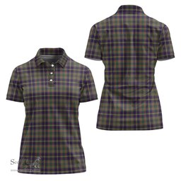 Scottish Taylor Weathered Clan Tartan Polo Shirt For Women, Women's Scottish Polo Shirt Scottish Plaid Tartan Plaid - ScotsTee - scotstee.com