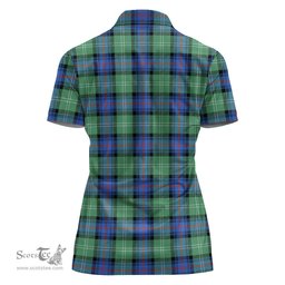 Scottish Sutherland Ancient Clan Tartan Polo Shirt For Women, Women's Scottish Polo Shirt Scottish Plaid Tartan Plaid - ScotsTee - scotstee.com