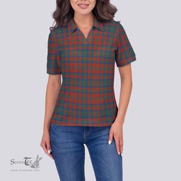 Scottish Matheson Ancient Clan Tartan Polo Shirt For Women, Women's Scottish Polo Shirt Scottish Plaid Tartan Plaid - ScotsTee - scotstee.com