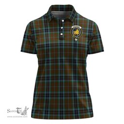 Scottish MacTavish Hunting Clan Tartan Polo Shirt with Family Crest For Women, Women's Scottish Polo Shirt Scottish Plaid Tartan Plaid - ScotsTee - scotstee.com
