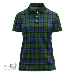Scottish Paterson Clan Tartan Polo Shirt For Women, Women's Scottish Polo Shirt Scottish Plaid Tartan Plaid - ScotsTee - scotstee.com