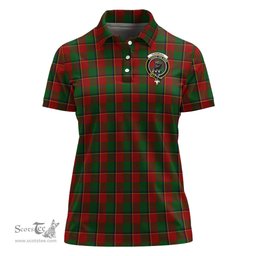 Scottish Turnbull Dress Clan Tartan Polo Shirt with Family Crest For Women, Women's Scottish Polo Shirt Scottish Plaid Tartan Plaid - ScotsTee - scotstee.com