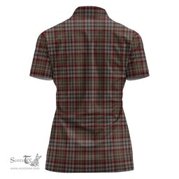 Scottish Nicolson Hunting Weathered Clan Tartan Polo Shirt with Family Crest For Women, Women's Scottish Polo Shirt Scottish Plaid Tartan Plaid - ScotsTee - scotstee.com