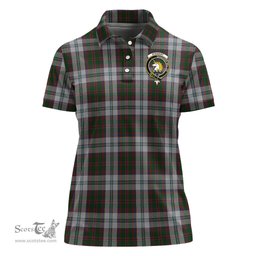 Scottish Stewart of Appin Dress Clan Tartan Polo Shirt with Family Crest For Women, Women's Scottish Polo Shirt Scottish Plaid Tartan Plaid - ScotsTee - scotstee.com