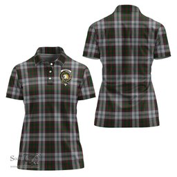 Scottish Stewart of Appin Dress Clan Tartan Polo Shirt with Family Crest For Women, Women's Scottish Polo Shirt Scottish Plaid Tartan Plaid - ScotsTee - scotstee.com