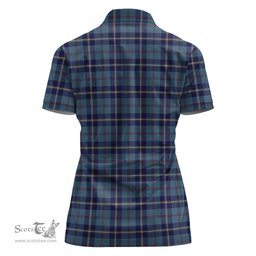 Scottish MacRaes of America Clan Tartan Polo Shirt with Family Crest For Women, Women's Scottish Polo Shirt Scottish Plaid Tartan Plaid - ScotsTee - scotstee.com