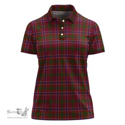 Scottish MacRae Red Clan Tartan Polo Shirt For Women, Women's Scottish Polo Shirt Scottish Plaid Tartan Plaid - ScotsTee - scotstee.com