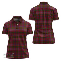 Scottish MacRae Red Clan Tartan Polo Shirt For Women, Women's Scottish Polo Shirt Scottish Plaid Tartan Plaid - ScotsTee - scotstee.com
