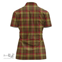 Scottish MacMillan Old Weathered Clan Tartan Polo Shirt For Women, Women's Scottish Polo Shirt Scottish Plaid Tartan Plaid - ScotsTee - scotstee.com