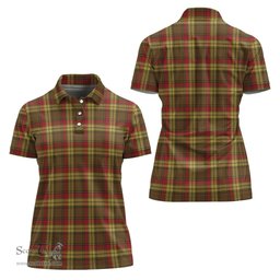 Scottish MacMillan Old Weathered Clan Tartan Polo Shirt For Women, Women's Scottish Polo Shirt Scottish Plaid Tartan Plaid - ScotsTee - scotstee.com