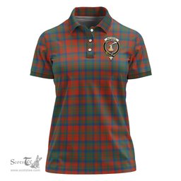 Scottish Matheson Ancient Clan Tartan Polo Shirt with Family Crest For Women, Women's Scottish Polo Shirt Scottish Plaid Tartan Plaid - ScotsTee - scotstee.com