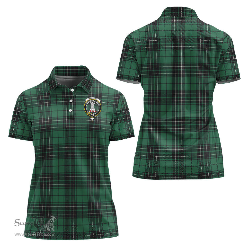 Scottish MacLean Hunting Ancient Clan Tartan Polo Shirt with Family Crest For Women, Women's Scottish Polo Shirt Scottish Plaid Tartan Plaid - ScotsTee - scotstee.com