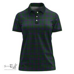 Scottish Wood Clan Tartan Polo Shirt For Women, Women's Scottish Polo Shirt Scottish Plaid Tartan Plaid - ScotsTee - scotstee.com
