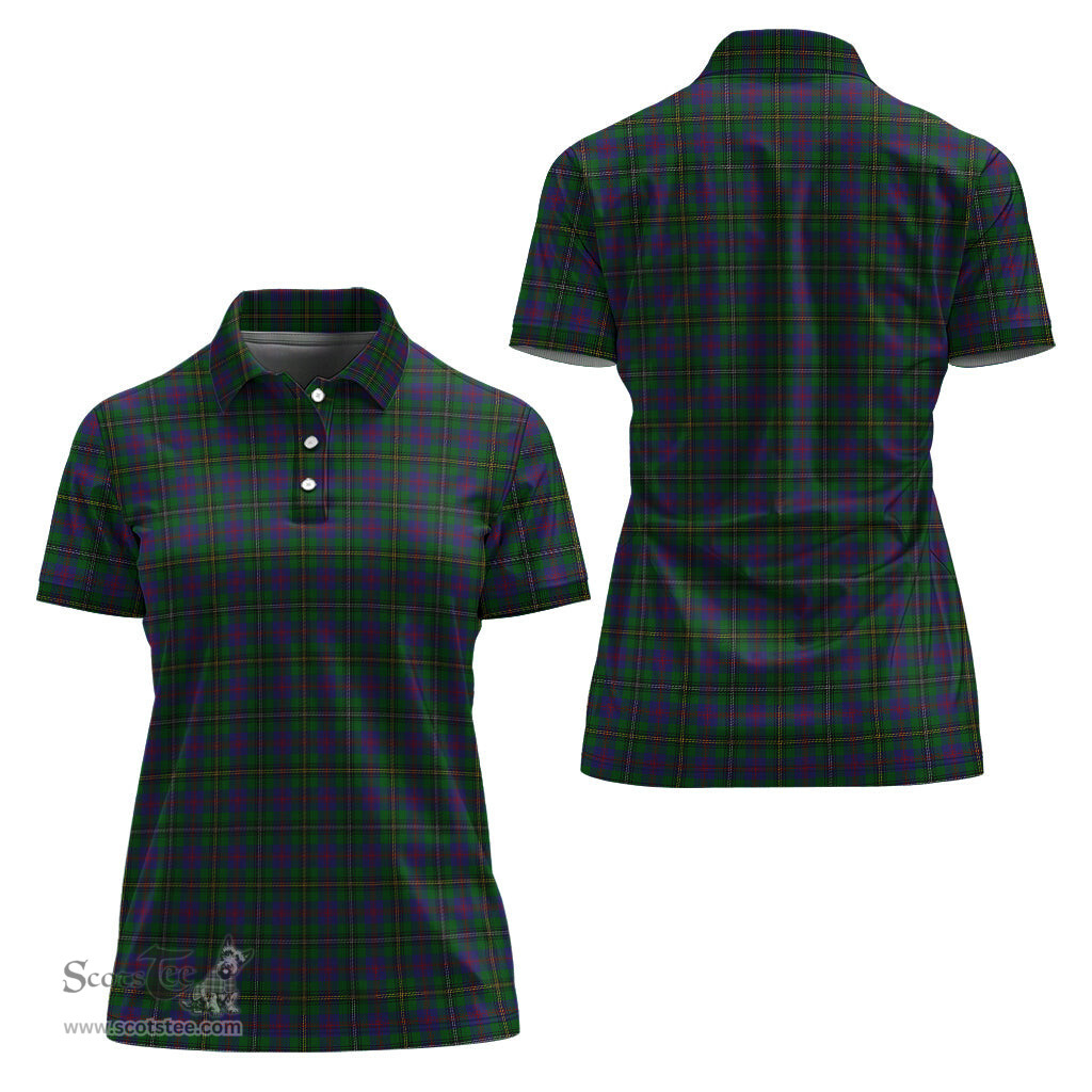 Scottish Wood Clan Tartan Polo Shirt For Women, Women's Scottish Polo Shirt Scottish Plaid Tartan Plaid - ScotsTee - scotstee.com