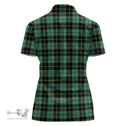 Scottish Wallace Hunting Ancient Clan Tartan Polo Shirt For Women, Women's Scottish Polo Shirt Scottish Plaid Tartan Plaid - ScotsTee - scotstee.com