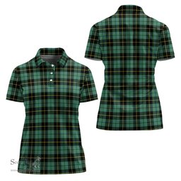 Scottish Wallace Hunting Ancient Clan Tartan Polo Shirt For Women, Women's Scottish Polo Shirt Scottish Plaid Tartan Plaid - ScotsTee - scotstee.com