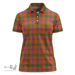 Scottish Ross Ancient Clan Tartan Polo Shirt For Women, Women's Scottish Polo Shirt Scottish Plaid Tartan Plaid - ScotsTee - scotstee.com