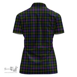 Scottish Murray of Atholl Modern Clan Tartan Polo Shirt with Family Crest For Women, Women's Scottish Polo Shirt Scottish Plaid Tartan Plaid - ScotsTee - scotstee.com