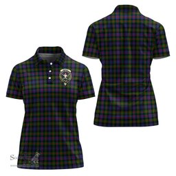 Scottish Murray of Atholl Modern Clan Tartan Polo Shirt with Family Crest For Women, Women's Scottish Polo Shirt Scottish Plaid Tartan Plaid - ScotsTee - scotstee.com