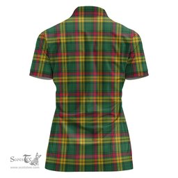 Scottish MacMillan Old Ancient Clan Tartan Polo Shirt with Family Crest For Women, Women's Scottish Polo Shirt Scottish Plaid Tartan Plaid - ScotsTee - scotstee.com