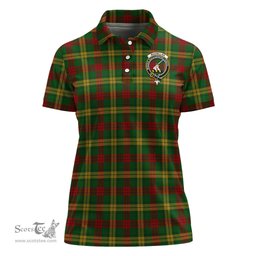 Scottish MacMillan Society of Glasgow Clan Tartan Polo Shirt with Family Crest For Women, Women's Scottish Polo Shirt Scottish Plaid Tartan Plaid - ScotsTee - scotstee.com