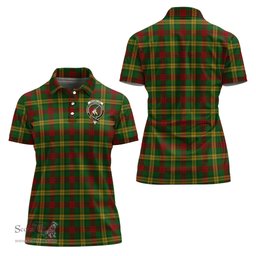 Scottish MacMillan Society of Glasgow Clan Tartan Polo Shirt with Family Crest For Women, Women's Scottish Polo Shirt Scottish Plaid Tartan Plaid - ScotsTee - scotstee.com