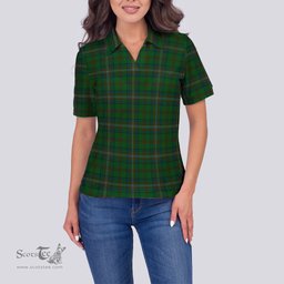 Scottish McClure Hunting Clan Tartan Polo Shirt For Women, Women's Scottish Polo Shirt Scottish Plaid Tartan Plaid - ScotsTee - scotstee.com