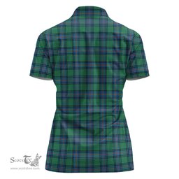 Scottish Shaw Ancient Clan Tartan Polo Shirt with Family Crest For Women, Women's Scottish Polo Shirt Scottish Plaid Tartan Plaid - ScotsTee - scotstee.com