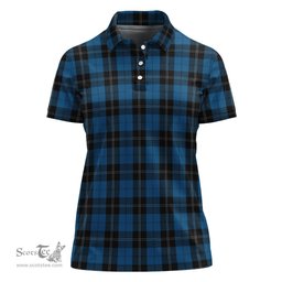Scottish Ramsay Blue Hunting Clan Tartan Polo Shirt For Women, Women's Scottish Polo Shirt Scottish Plaid Tartan Plaid - ScotsTee - scotstee.com