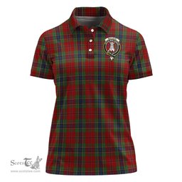 Scottish MacLean of Duart Clan Tartan Polo Shirt with Family Crest For Women, Women's Scottish Polo Shirt Scottish Plaid Tartan Plaid - ScotsTee - scotstee.com