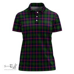 Scottish Urquhart Modern Clan Tartan Polo Shirt For Women, Women's Scottish Polo Shirt Scottish Plaid Tartan Plaid - ScotsTee - scotstee.com
