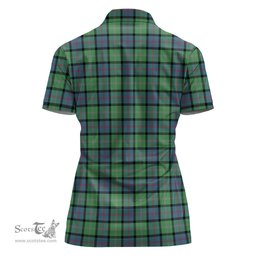 Scottish MacThomas Ancient Clan Tartan Polo Shirt with Family Crest For Women, Women's Scottish Polo Shirt Scottish Plaid Tartan Plaid - ScotsTee - scotstee.com