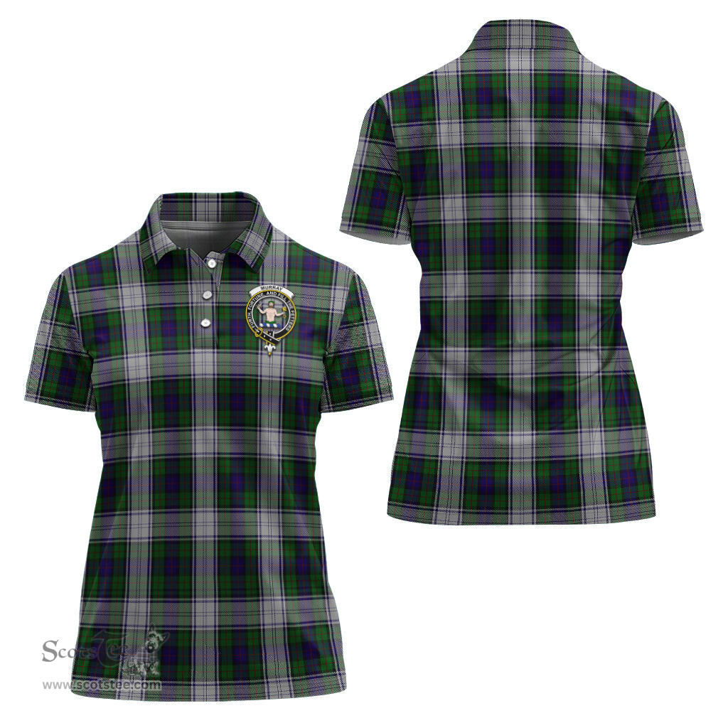 Scottish Murray of Atholl Dress Clan Tartan Polo Shirt with Family Crest For Women, Women's Scottish Polo Shirt Scottish Plaid Tartan Plaid - ScotsTee - scotstee.com
