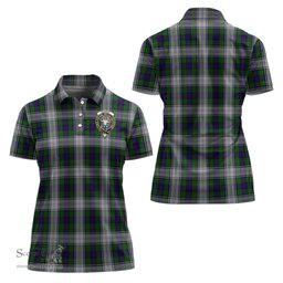 Scottish Murray of Atholl Dress Clan Tartan Polo Shirt with Family Crest For Women, Women's Scottish Polo Shirt Scottish Plaid Tartan Plaid - ScotsTee - scotstee.com