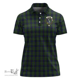 Scottish MacNeil of Colonsay Clan Tartan Polo Shirt with Family Crest For Women, Women's Scottish Polo Shirt Scottish Plaid Tartan Plaid - ScotsTee - scotstee.com