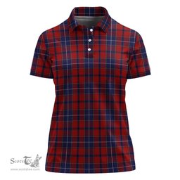 Scottish Wishart Dress Clan Tartan Polo Shirt For Women, Women's Scottish Polo Shirt Scottish Plaid Tartan Plaid - ScotsTee - scotstee.com